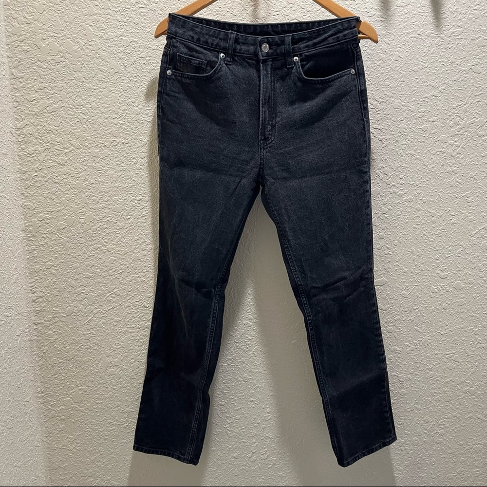 H&M Vintage Straight High Waist Black Jeans